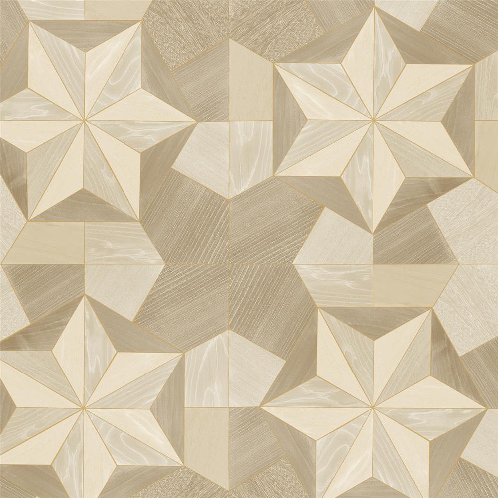 Patton Wallcoverings G67987 Organic Textures Inlay Wood Wallpaper